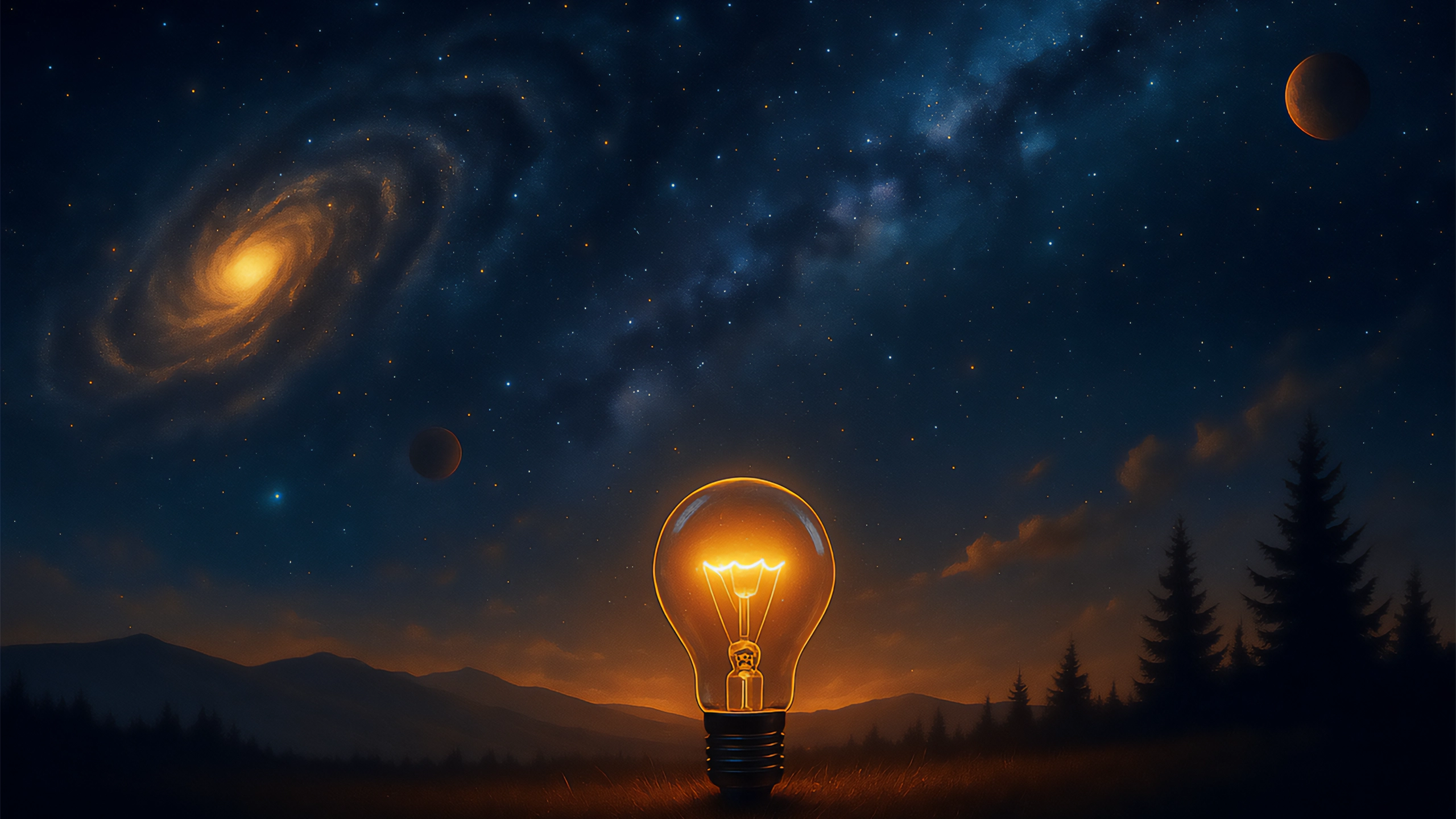 Cosmic lightbulb and galaxy